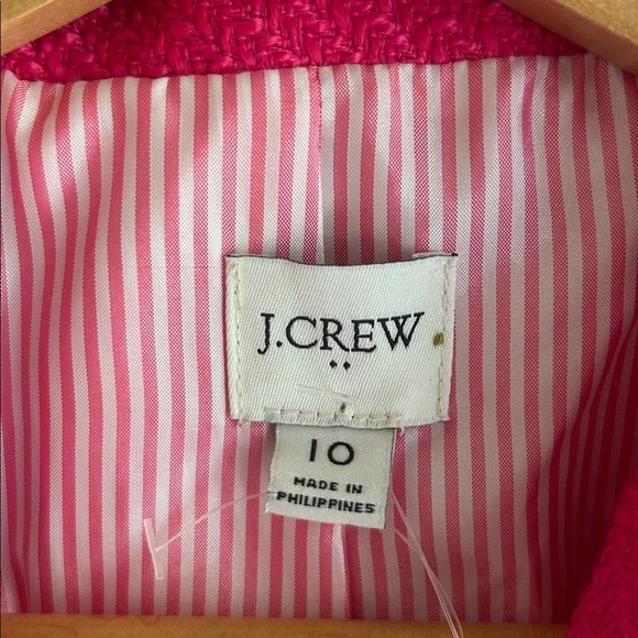 NWT J Crew pink tweed blazer, size 10 - Picture 4 of 7